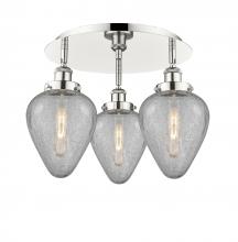 Innovations Lighting 916-3C-PN-G165 - Geneseo - 3 Light - 18 inch - Polished Nickel - Flush Mount