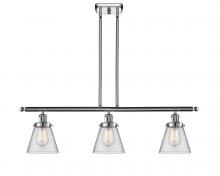  916-3I-PC-G62-LED - Cone - 3 Light - 36 inch - Polished Chrome - Stem Hung - Island Light