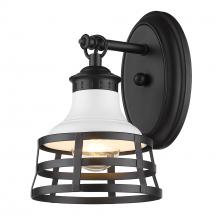 Golden 1109-1W BLK-WHT - 1 Light Wall Sconce