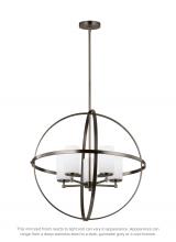 Generation Lighting 3124605EN3-778 - Alturas contemporary 5-light LED indoor dimmable ceiling chandelier pendant light in brushed oil rub