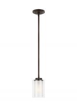 Generation Lighting 6137301-710 - Elmwood Park traditional 1-light indoor dimmable ceiling hanging single pendant light in bronze fini