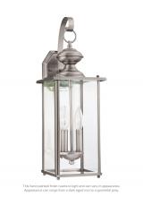 Generation Lighting 8468EN-965 - Jamestowne transitional 2-light LED outdoor exterior wall lantern in antique brushed nickel silver f