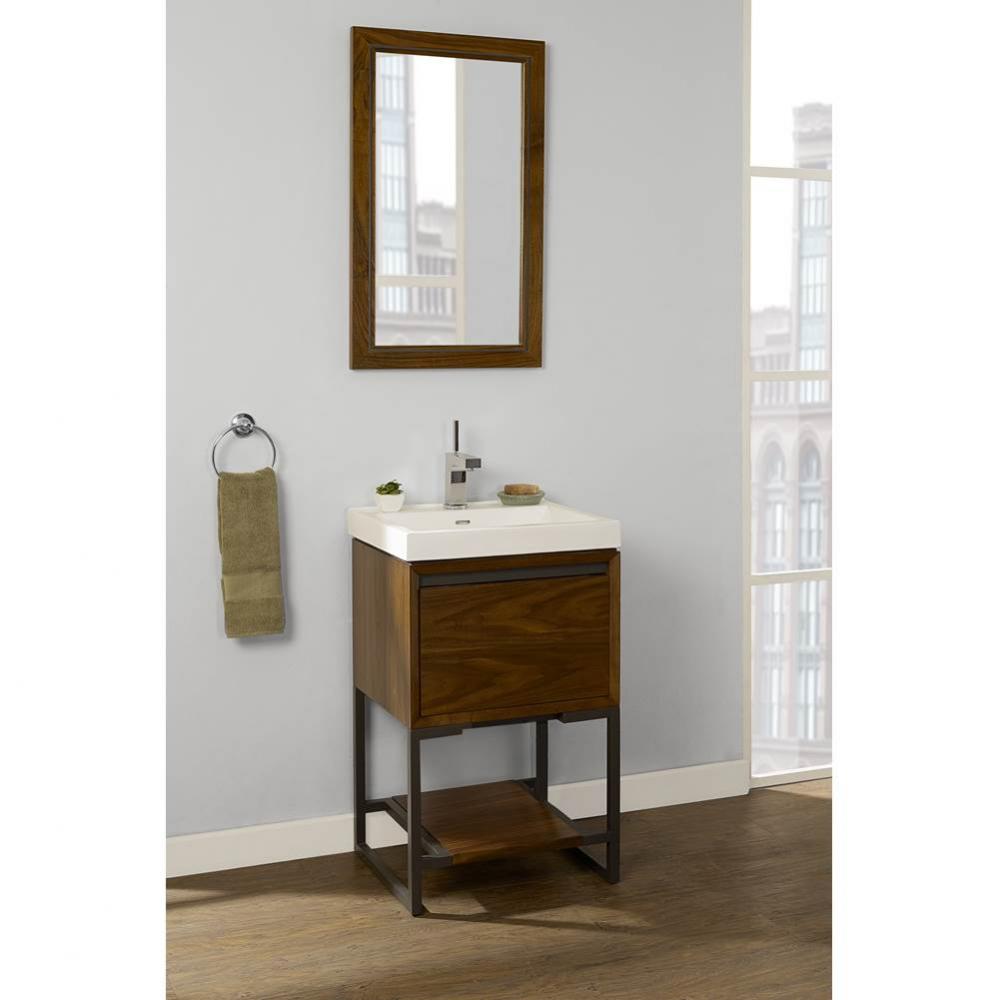 M4 21x18&apos;&apos; Open Shelf Vanity - Natural Walnut