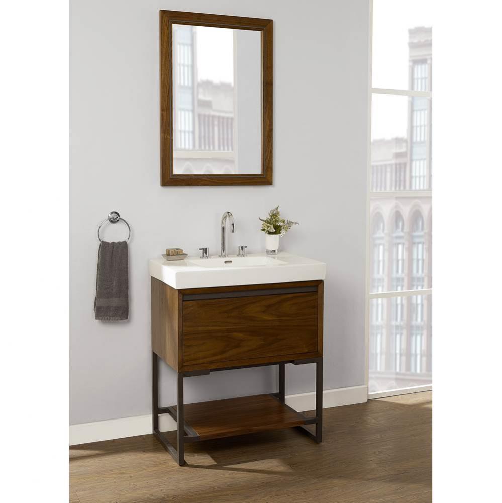 M4 30x18&apos;&apos; Open Shelf Vanity - Natural Walnut