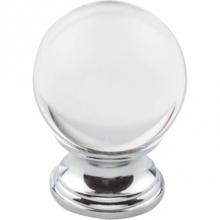 Top Knobs TK842PC - Clarity Clear Glass Knob 1 3/8 Inch Polished Chrome Base