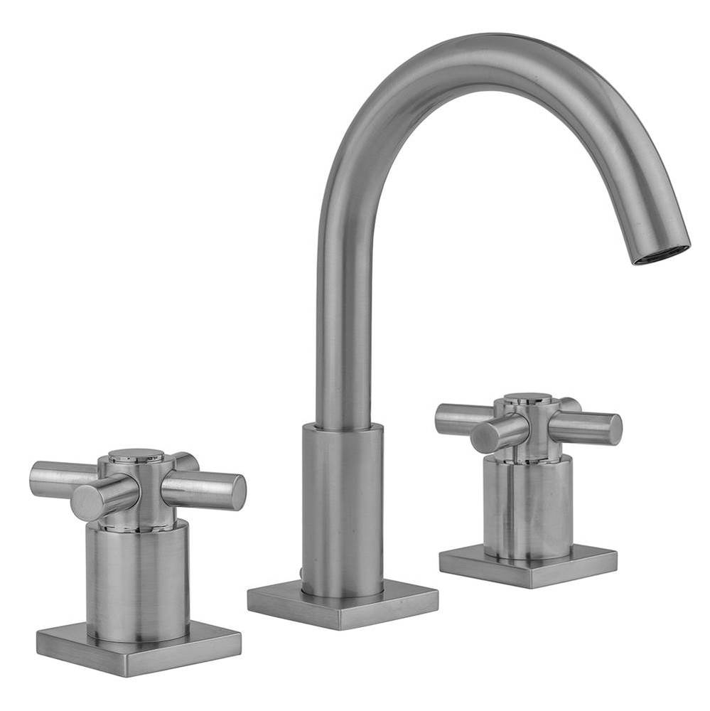 Uptown Contempo Faucet with Square Escutcheons &amp; Contempo High Cross Handles- 0.5 GPM