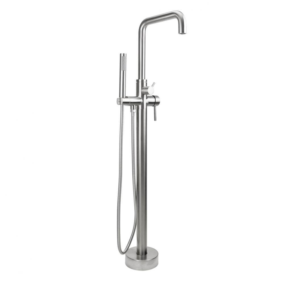 Downtown Contempo Freestanding Tub Filler with Handshower &amp; Handshower Hose