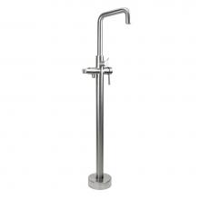 Jaclo 9992-LHHFST-PCH - Downtown Contempo Freestanding Tub Filler