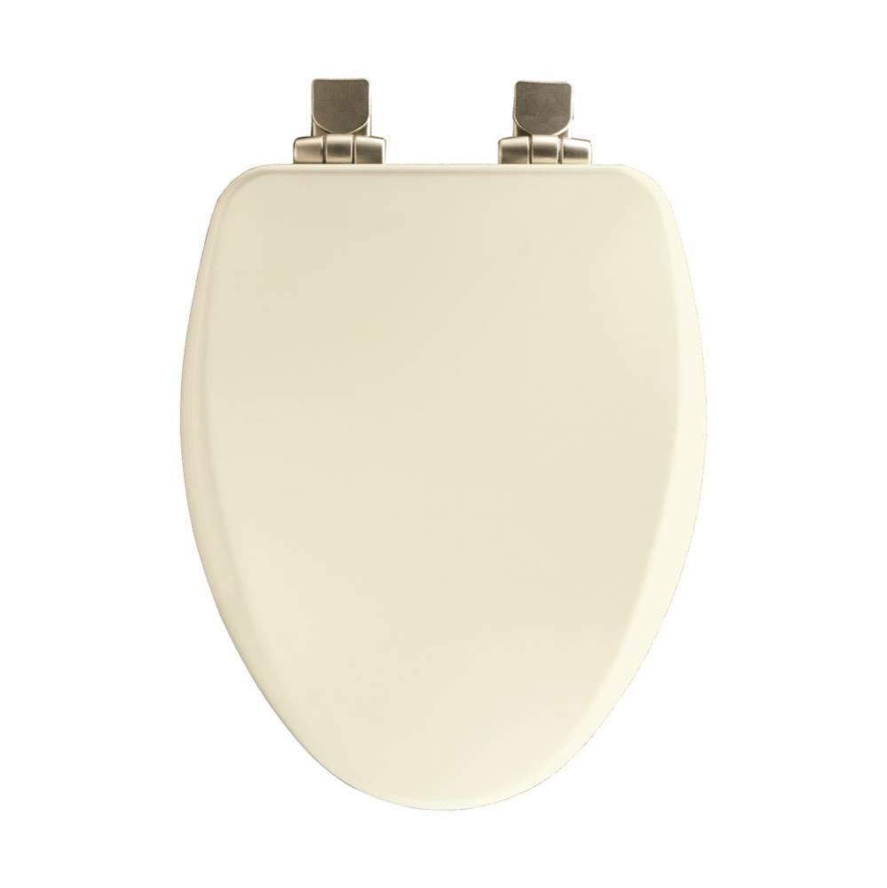 Alesio II Elongated High Density Enameled Wood Toilet Seat in Biscuit with STA-TITE Seat Fastening