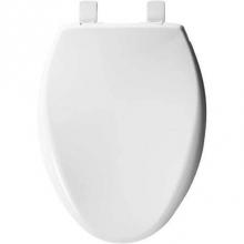 Bemis 7B1200E4B 146 - Elongated Plastic Toilet Seat Almond Never Loosens Removes for Cleaning Slow-Close Adjustable with