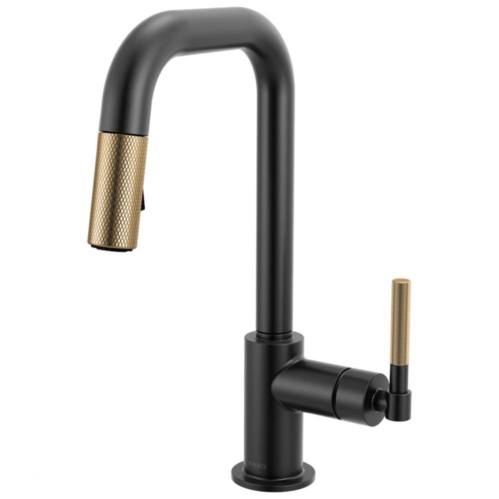 Litze&#xae; Pull-Down Prep Faucet with Square Spout - Knurled Handle