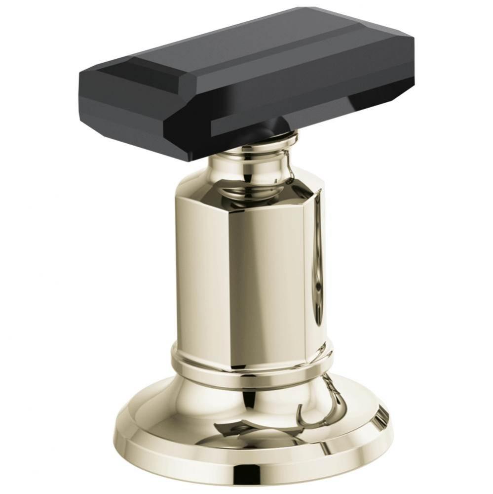 Invari&#xae; Widespread Lavatory Black Crystal Knob Handle Kit