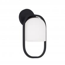 Capital 657311MB-558 - 1-Light Capsule Sconce in Matte Black with Soft White Glass