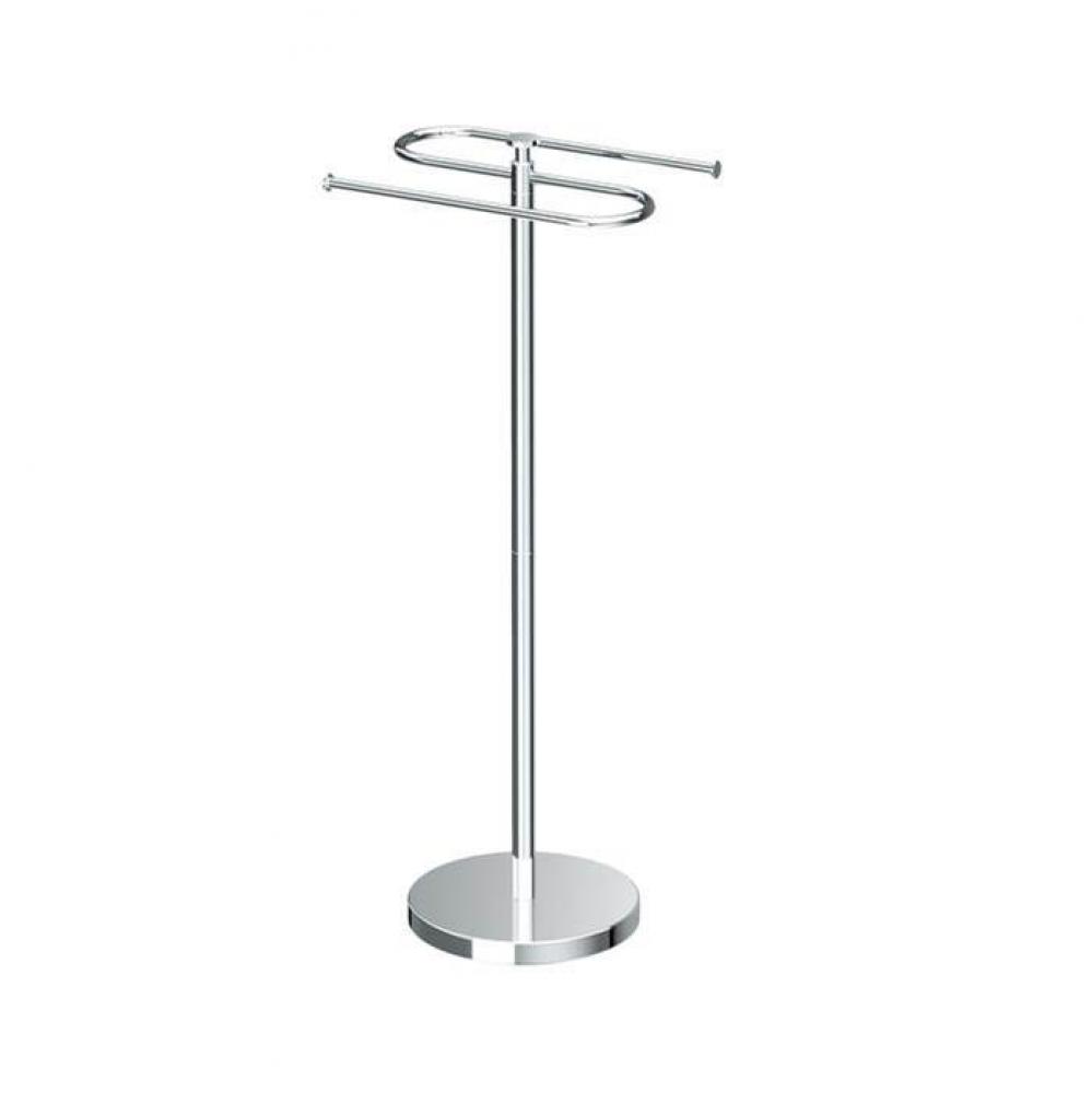 Standing &apos;&apos;S&apos;&apos; Towel Holder 35&apos;&apos; H, Chrome