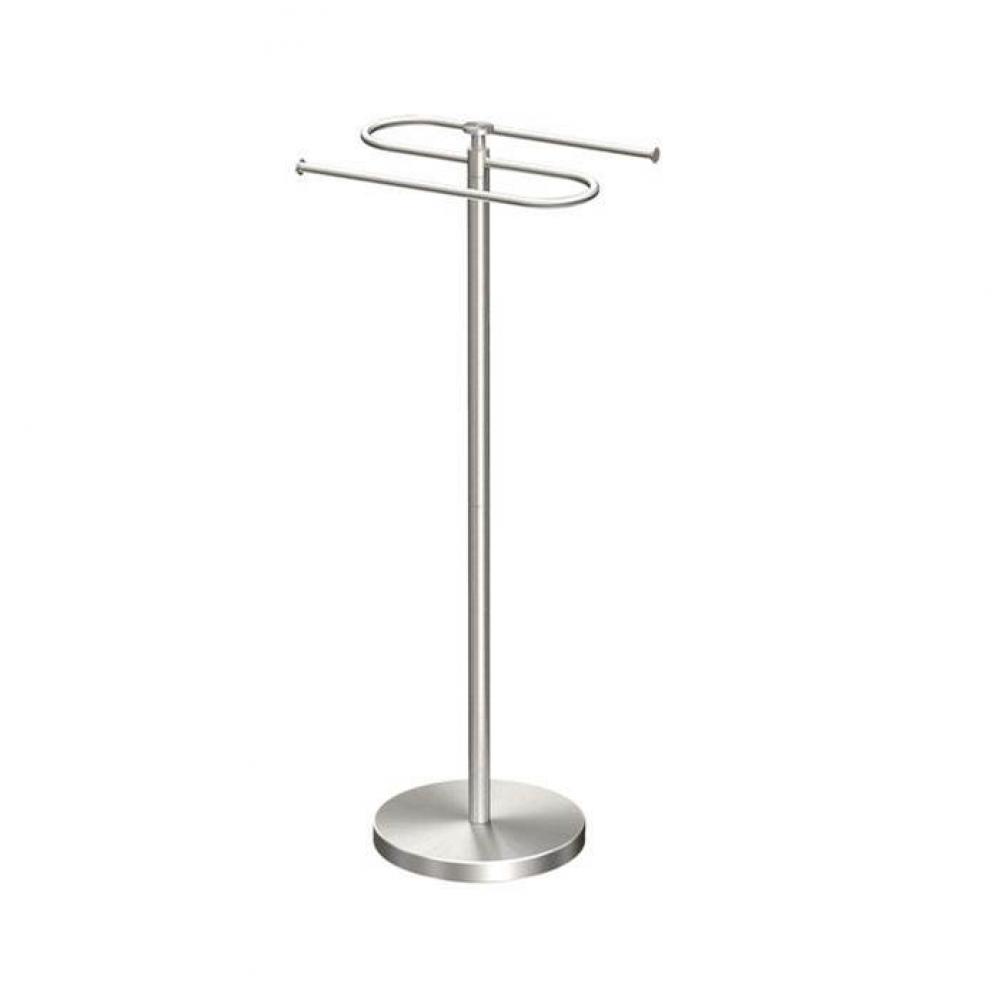 Standing &apos;&apos;S&apos;&apos; Towel Holder 35&apos;&apos; H, Satin Nickel