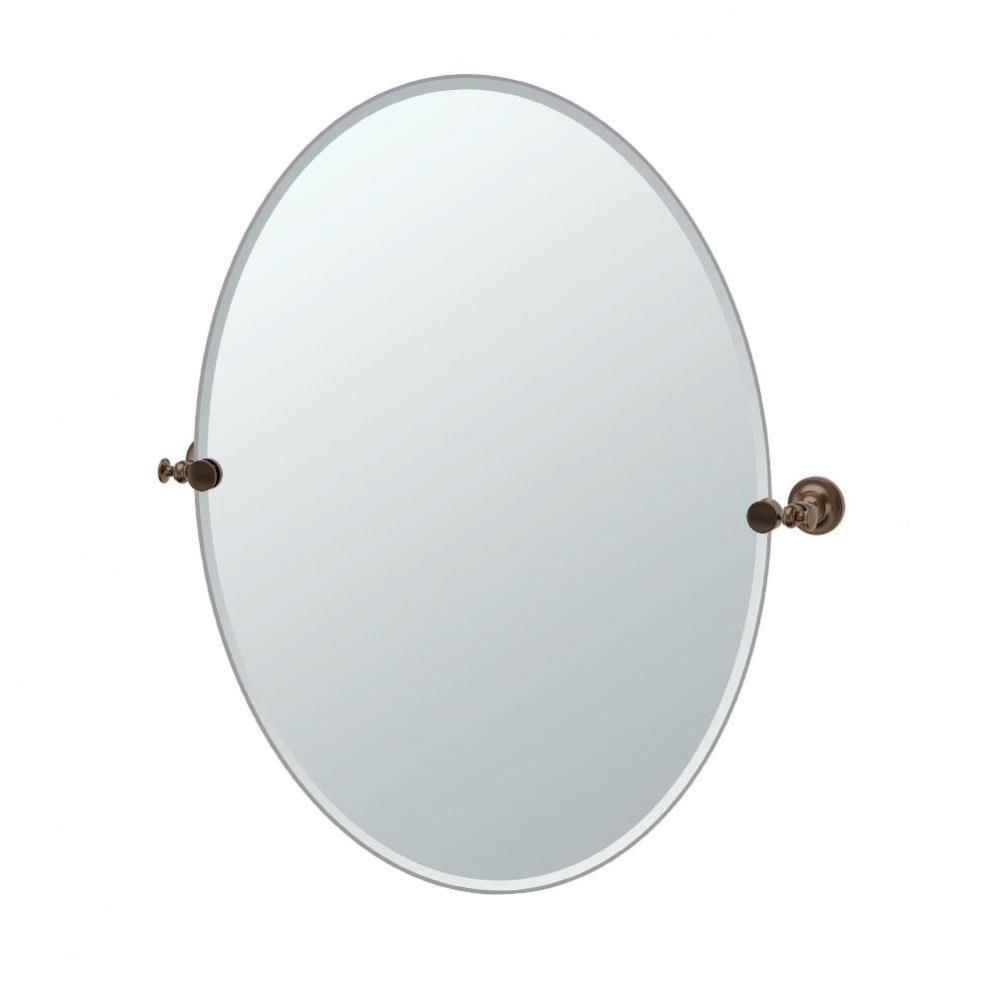 Tavern 32&apos;&apos; H Frameless Oval Mirror, Bronze