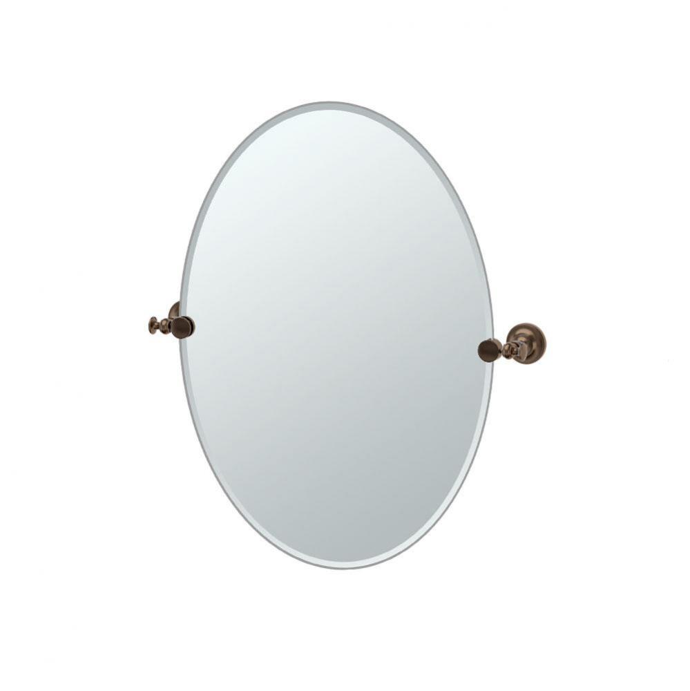 Tavern 26.5&apos;&apos; H Frameless Oval Mirror, Bronze