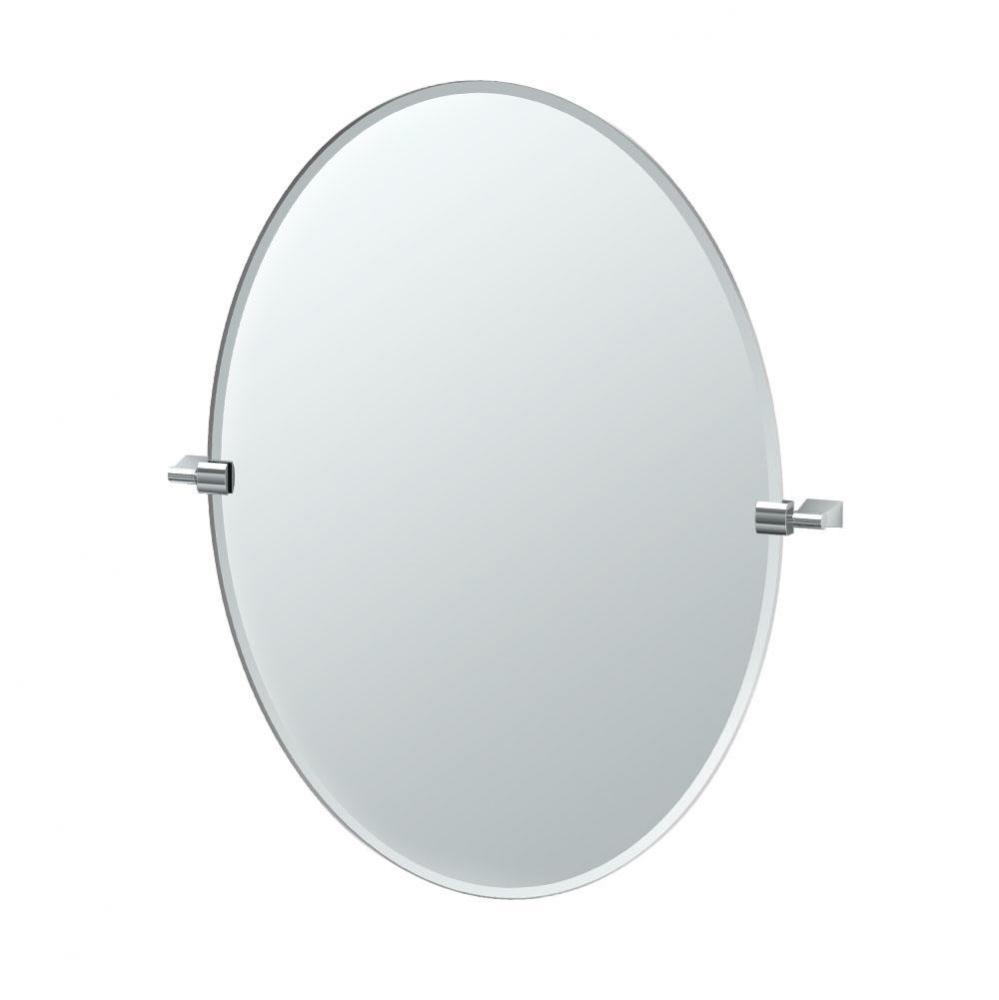 Bleu 32&apos;&apos;H Oval Mirror Chrome