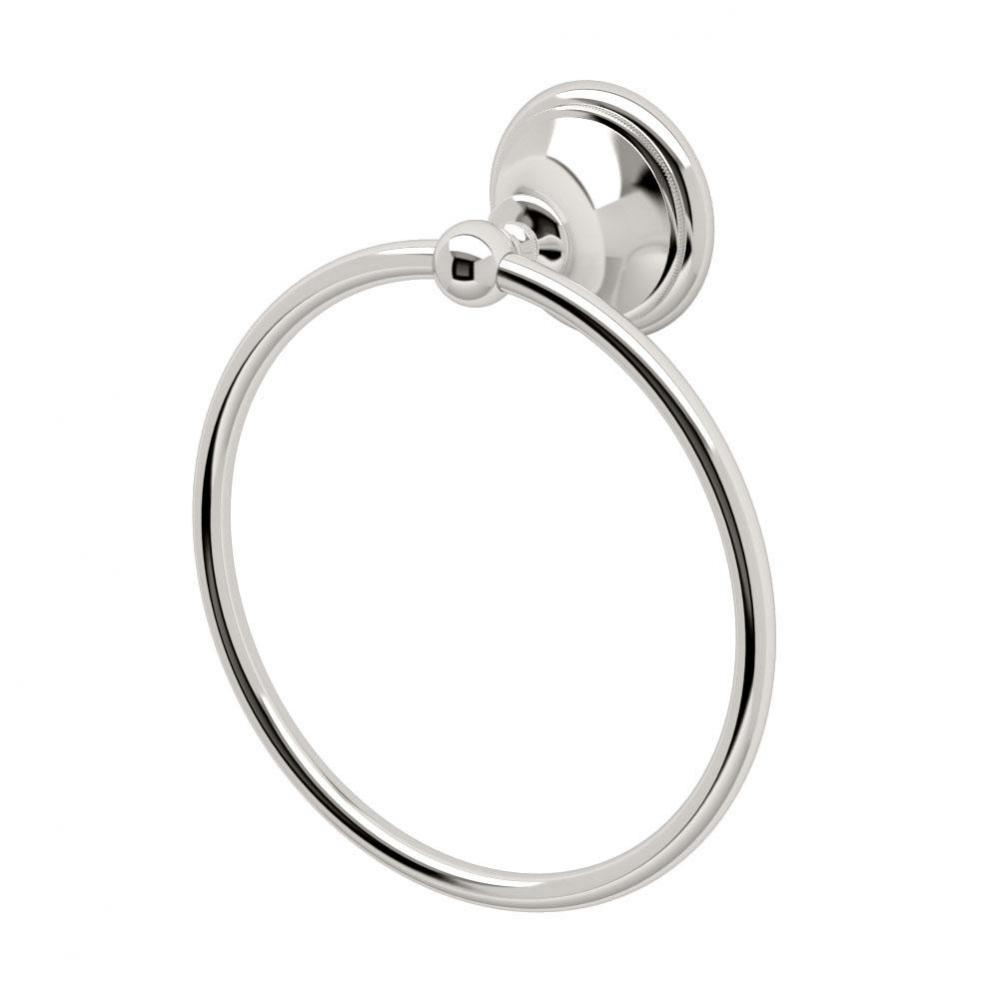 Laurel Ave Towel Ring, Polished Nickel