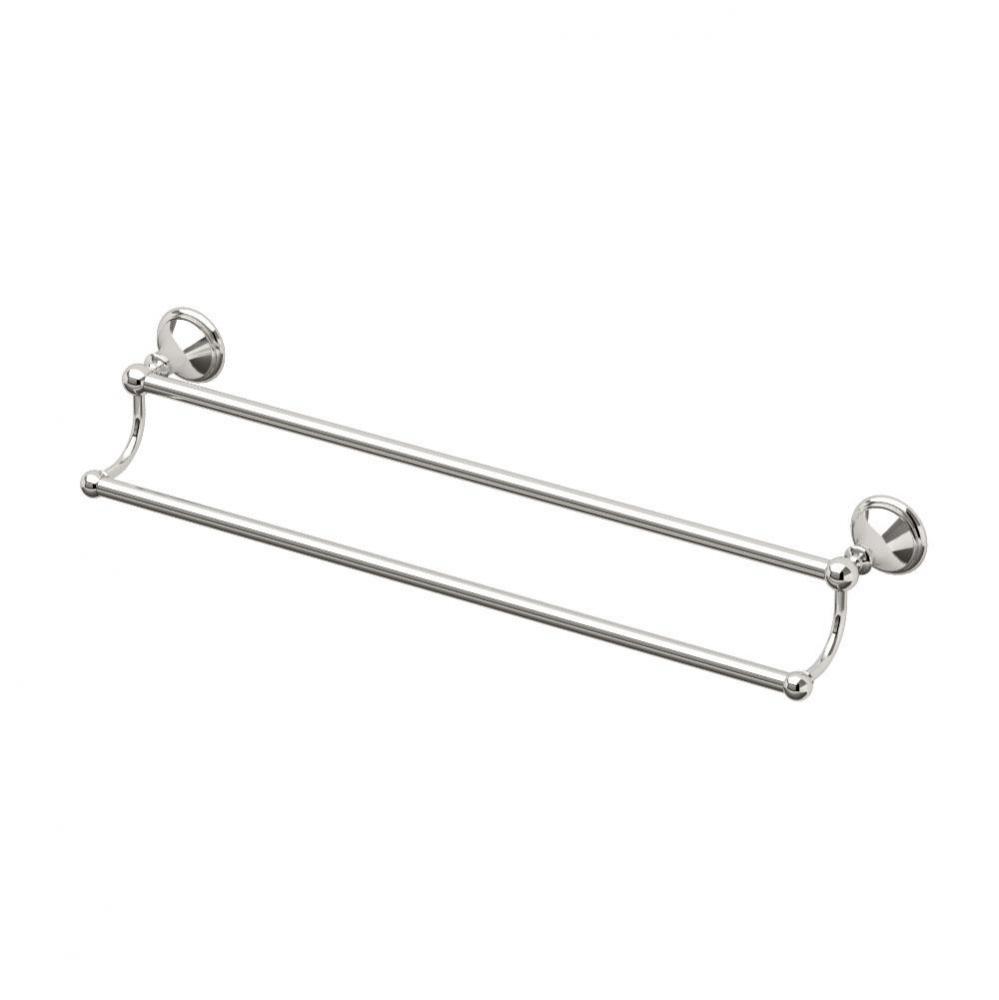 Laurel Ave 24&apos;&apos; L Double Towel Bar, Polished Nickel