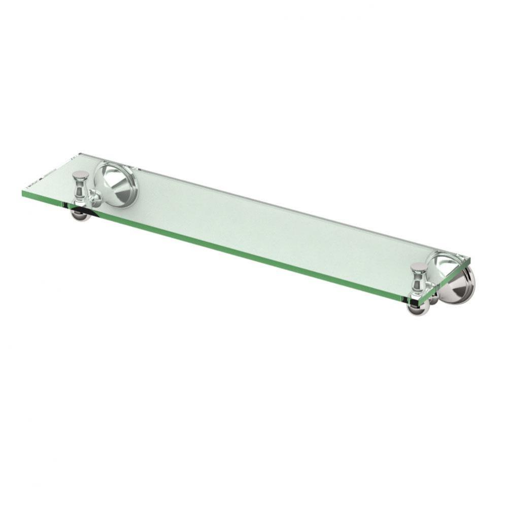 Laurel Ave 20.13&apos;&apos; L Glass Shelf, Polished Nickel