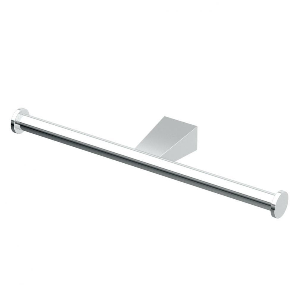 Bleu Double Toilet Paper Holder Chrome