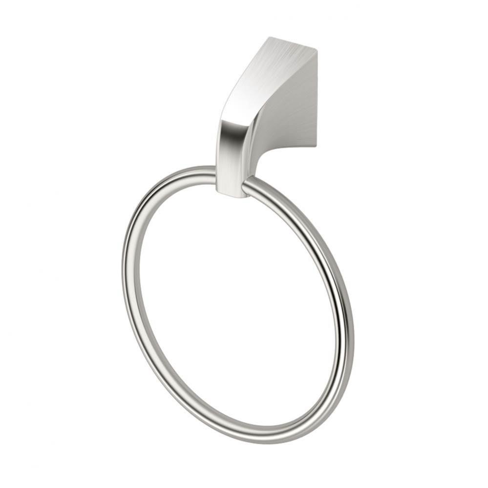 Quantra Towel Ring, Satin Nickel