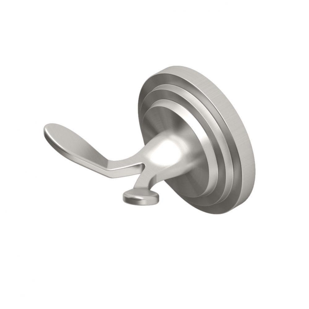 Marina Double Robe Hook, Satin Nickel