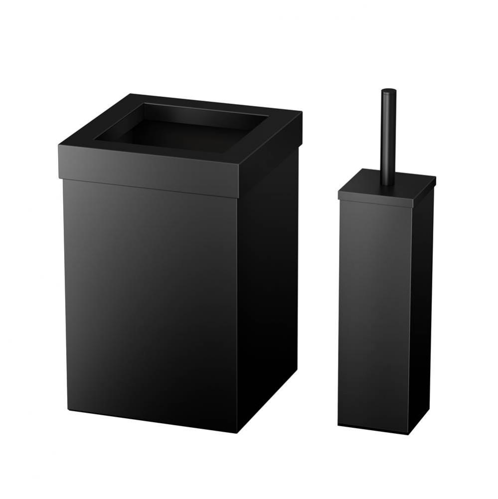 Square Wastebasket and Toilet Brush MX