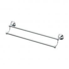 Gatco 4354 - Charlotte 24'' L Double Towel Bar, Chrome