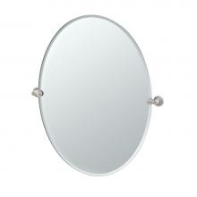 Gatco 4699LG - Channel 32''H Oval Mirror Satin Nickel