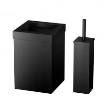 Gatco 9912 - Square Wastebasket and Toilet Brush MX