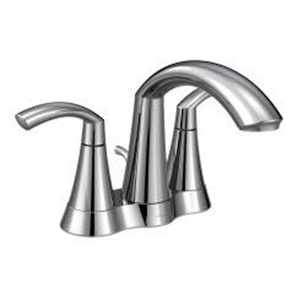 Chrome two-handle bathroom faucet