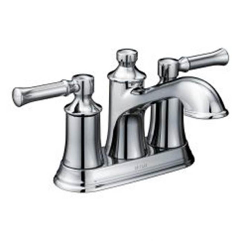 Chrome two-handle bathroom faucet