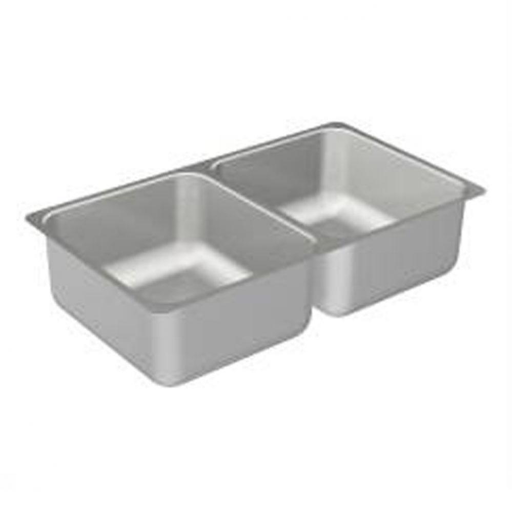 31-1/4&apos;&apos;x18&apos;&apos; stainless steel 20 gauge double bowl sink