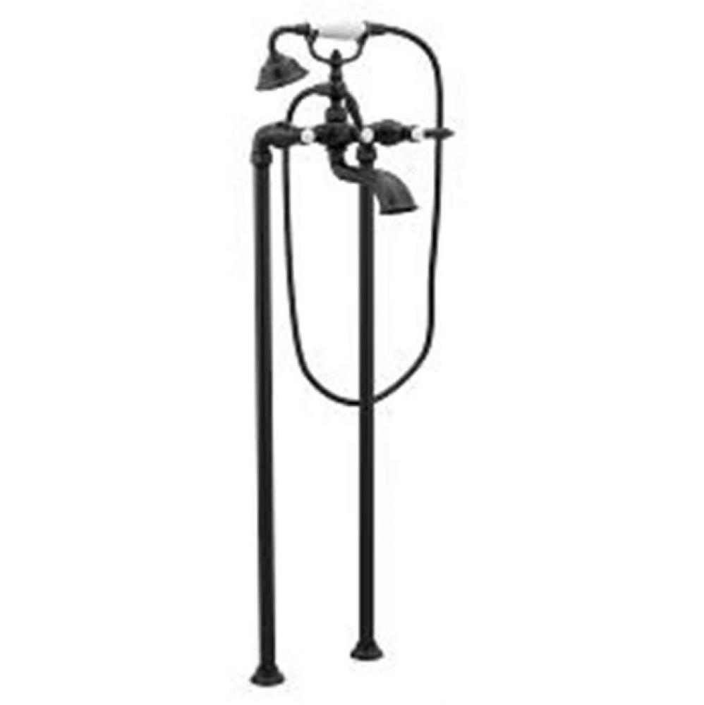 Weymouth 2H Wallmount Tub Filler, Matte Black