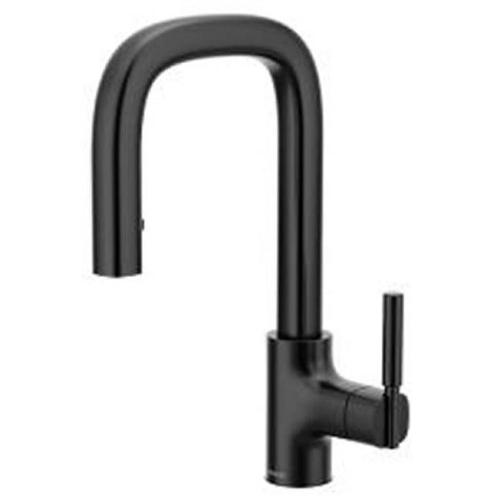 Matte Black One-Handle Pulldown Bar Faucet