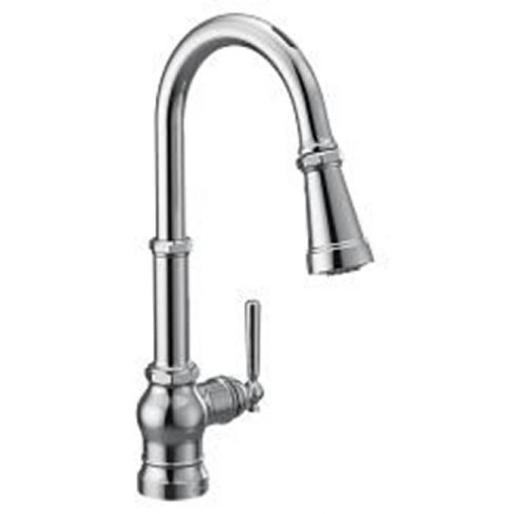 Chrome One-Handle Pulldown Kitchen Faucet