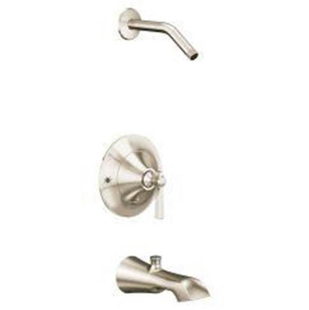 Polished nickel Posi-Temp(R) tub/shower