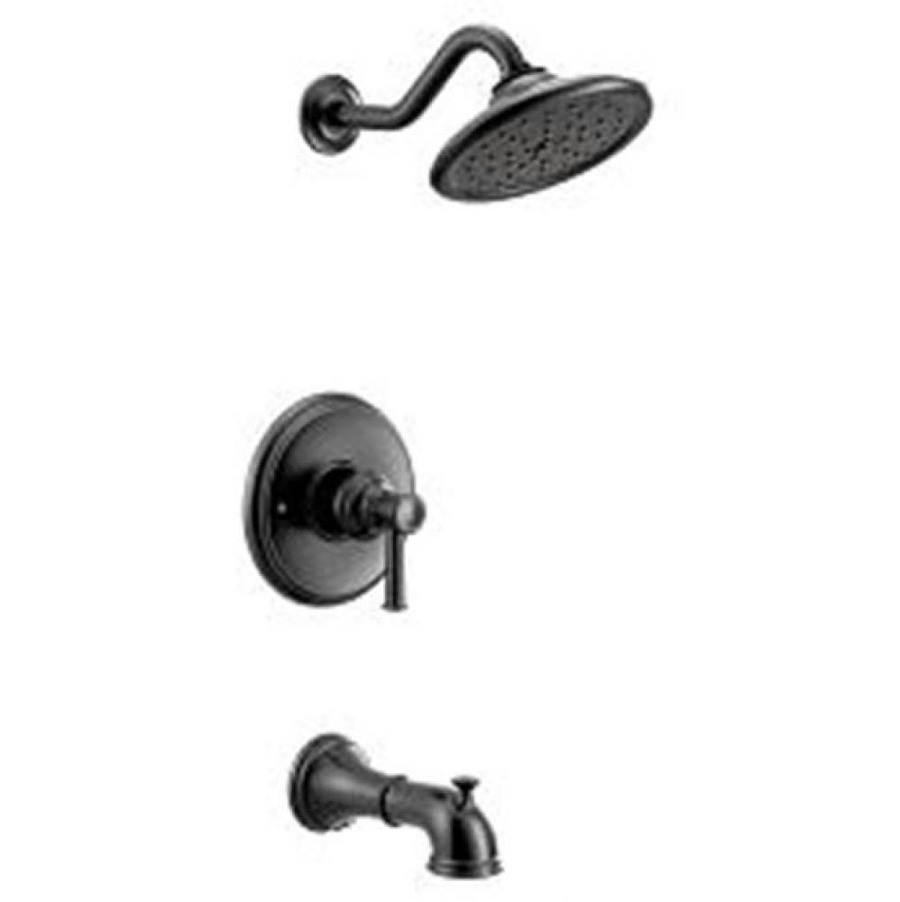 Matte black M-CORE 3 series tub/shower