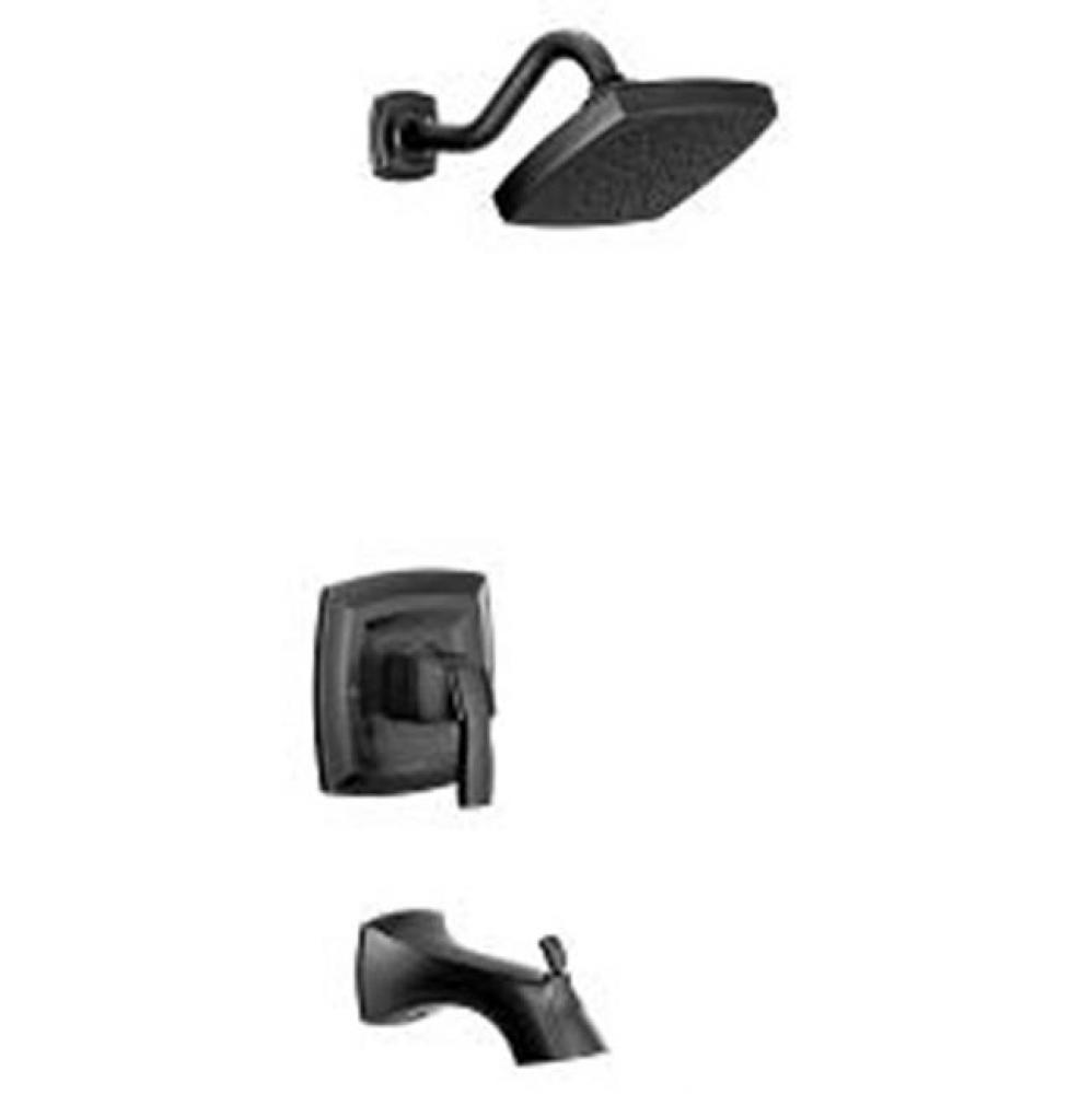 Matte black M-CORE 3 series tub/shower