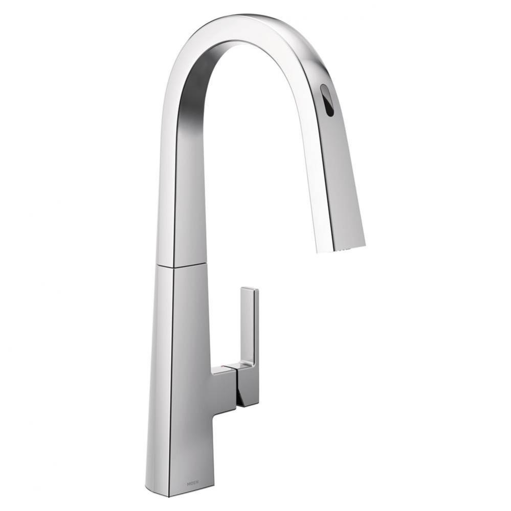 Nio Motion Control Smart Kitchen Faucet In Matte Black - One Handle High Arc Pulldown