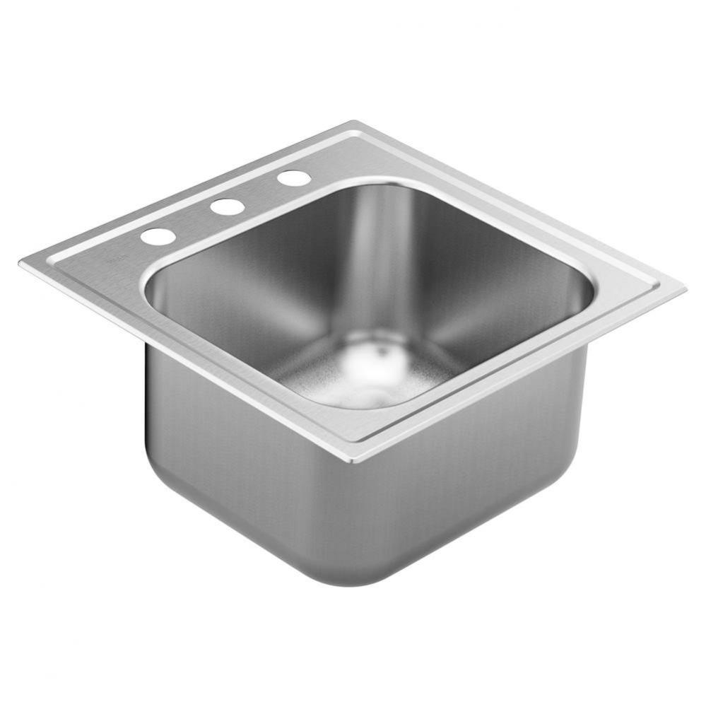 2000 Series Single Bowl Sink, Brushed/Satin Stainless