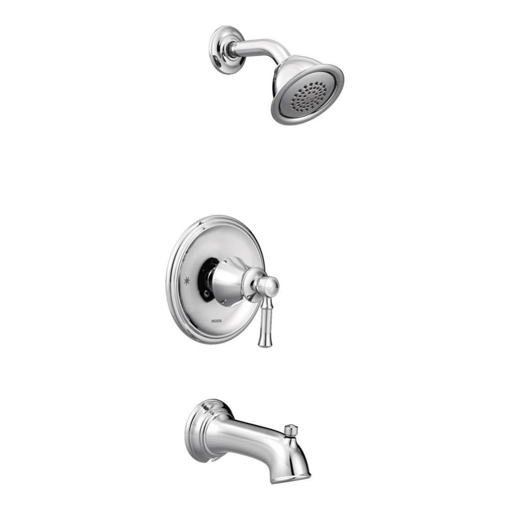 Dartmoor Posi-Temp WaterSense Single-Handle Wall-Mount Tub and Shower Faucet Trim Kit in Chrome (V