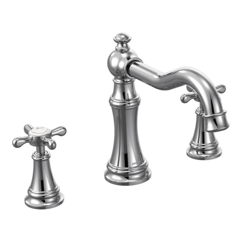 Moen Ts22101 Weymouth Two-Handle High Arc Roman Tub Faucet Trim only, Chrome