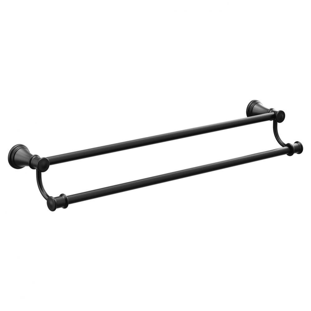 Matte Black 24&apos;&apos; Double Towel Bar