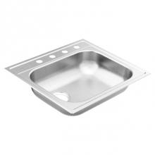 Moen GS201974LQ - 25''x22'' stainless steel 20 gauge single bowl drop in sink