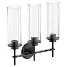 Moen YB1763BL - Matte Black Three Globe Bath Light