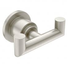 Moen YB0803BN - Arris Modern Double Robe Hook, Brushed Nickel