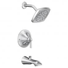 Moen TS2913EP - Flara Posi-Temp Eco-Performance 1-Handle Tub and Shower Faucet Trim Kit in Chrome (Valve Sold Sepa